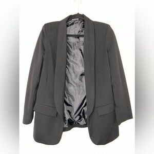 Black Loose Collar Blazer